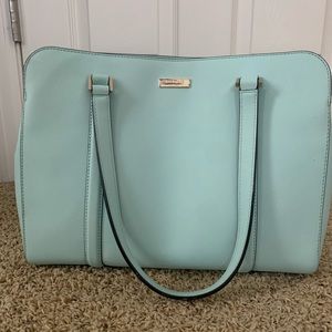 Kate Spade Miles Satchel in teal blue